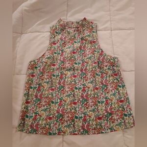 NWT J.Crew Liberty ruffle neck tank, XS